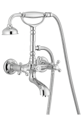 PB grifo clásico de sobremesa para bañera con botones cromados, incluye ducha de mano 1208855152