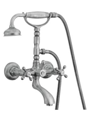 PB grifo clásico de sobremesa para bañera con botones cromados, incluye ducha de mano 1208855152