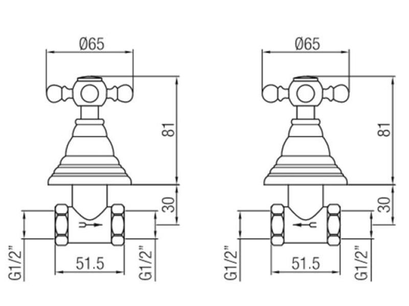 Kit PB Classic de ducha empotrado con manetas Cromado 1208855332