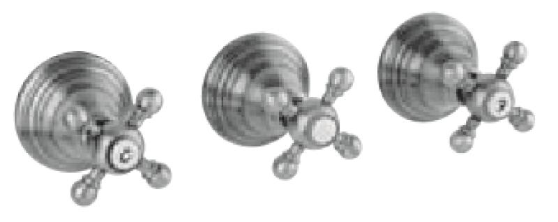 Kit PB Classic de ducha empotrado de 2 vias con desviador y manetas, cromado 120885536