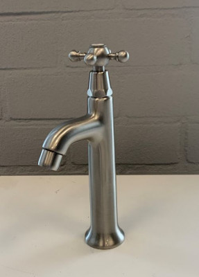 PB Classic washbasin tap with star handle cold water stainless steel 1208855552
