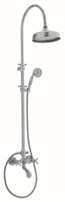 PB Classic Bath Shower Set surface-mounted with rain shower power knobs bronze 1208855872