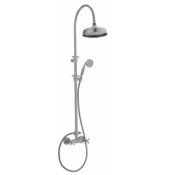 Conjunto de ducha PB Classic de montaje en superficie manetas de estrella con columna de ducha telescópica efecto lluvia bronce 1208855902