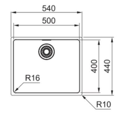 Franke Maris MRX 110.50 stainless steel kitchen sink 50x40 undermount 1220527792
