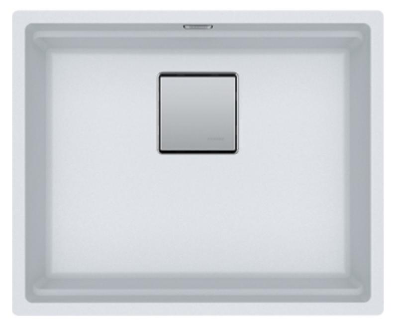Fregadero Franke Kubus KNG 110.52 52x42 granito blanco de montaje bajo encimera 125.0527.399