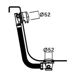 Rebosadero Waterevolution para bañera con llenador combinado acero inoxidable B1ENCHIE