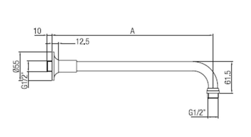 Brazo de ducha PB Classic color bronce 40cm 1208898922