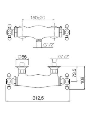 PB classic Shower thermostat bronze 1208898982