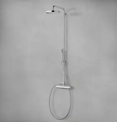 Waterevolution Flow shower combination with thermostat and rain shower Brushed Brass T141TBB