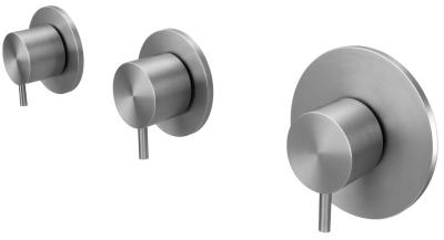 Waterevolution Flow Built-in Shower Thermostat with 2 shut-off valves full stainless steel 1208916472