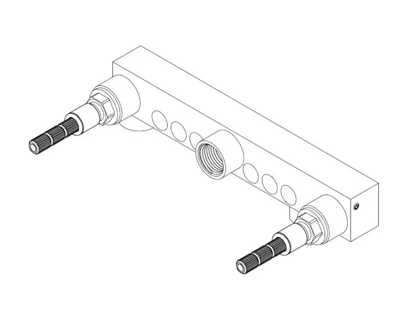 Grifo Waterevolution Cruz empotrado de 3 orificios para lavabo 15cm negro mate 1208916582