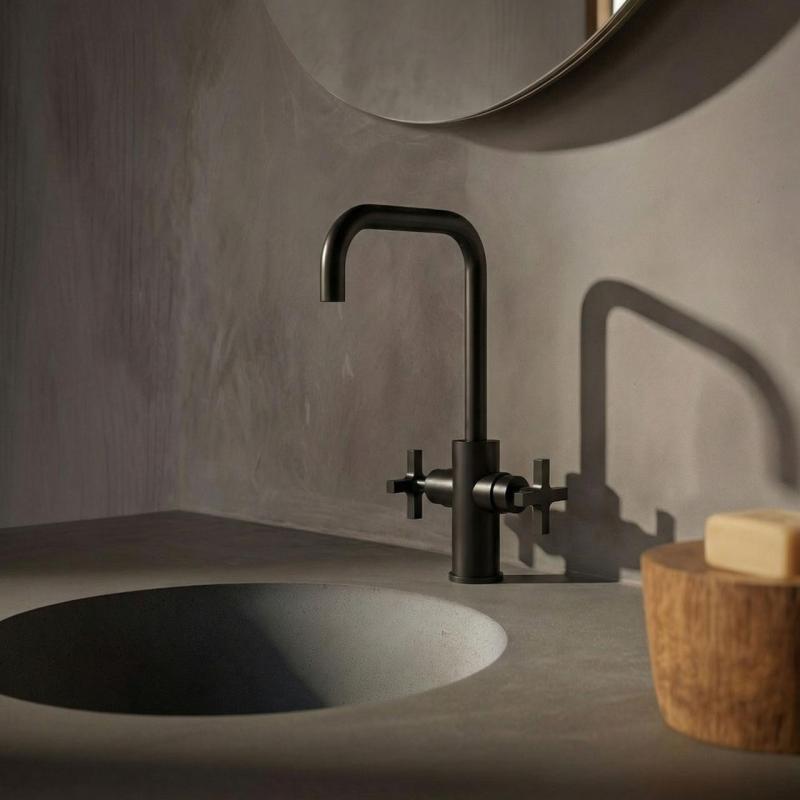 Grifo de lavabo Waterevolution Cruz negro mate 1208916862