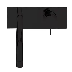 Mezclador de lavabo Waterevolution Flow empotrado con embellecedor de acero inoxidable y caño 25cm T1161BIE-25