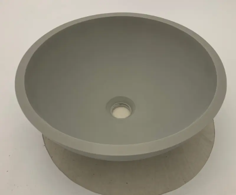 Solid-S Pure Lavabo de encastrar, cuenco redondo, acabado mate gris claro, 41 cm de ancho x 14 cm de alto, sin rebosadero, 1208919566