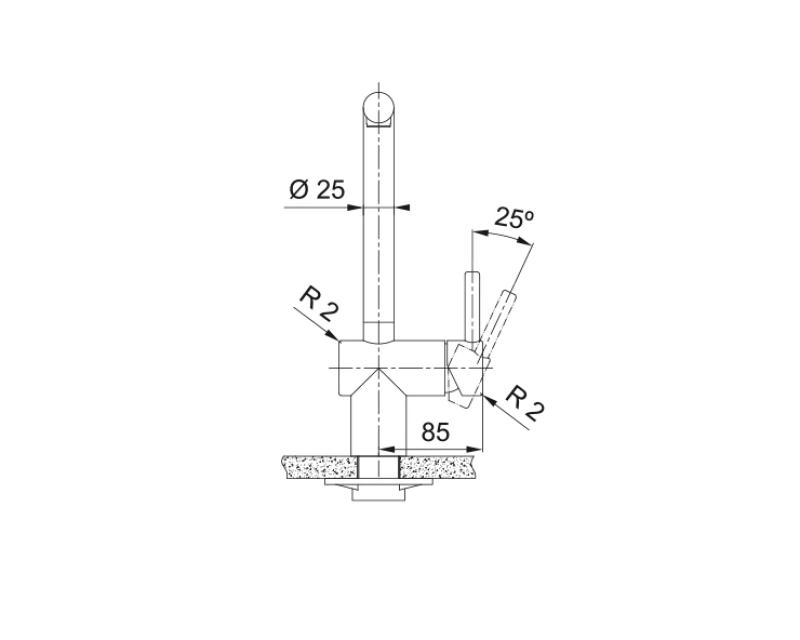 Grifo de cocina Franke Atlas Neo caño giratorio negro mate cepillado 115.0550.424