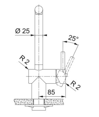 Franke Stainless Steel Brushed Kitchen Faucet Atlas Neo extendable spout inox 115.0521.438