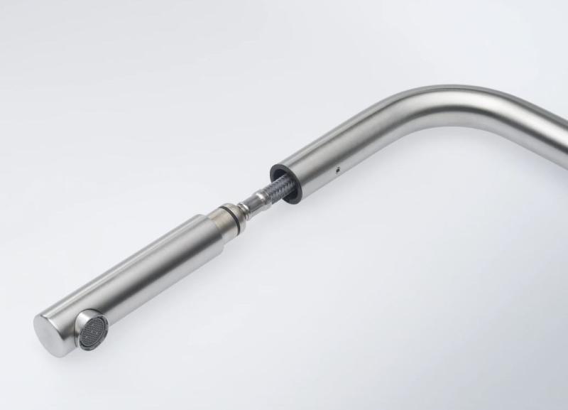 Grifo de cocina Franke RVS cepillado Atlas Neo con salida extensible inox 115.0521.438