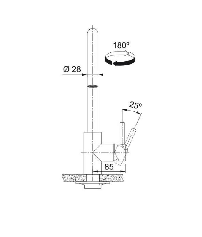 Grifo de cocina Franke Cube teleducha extraíble acero inoxidable 115.0529.207