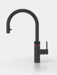 Grifo hervidor de agua Quooker Flex Negro COMBI+ Agua caliente, fría y hirviendo 22+XBLK
