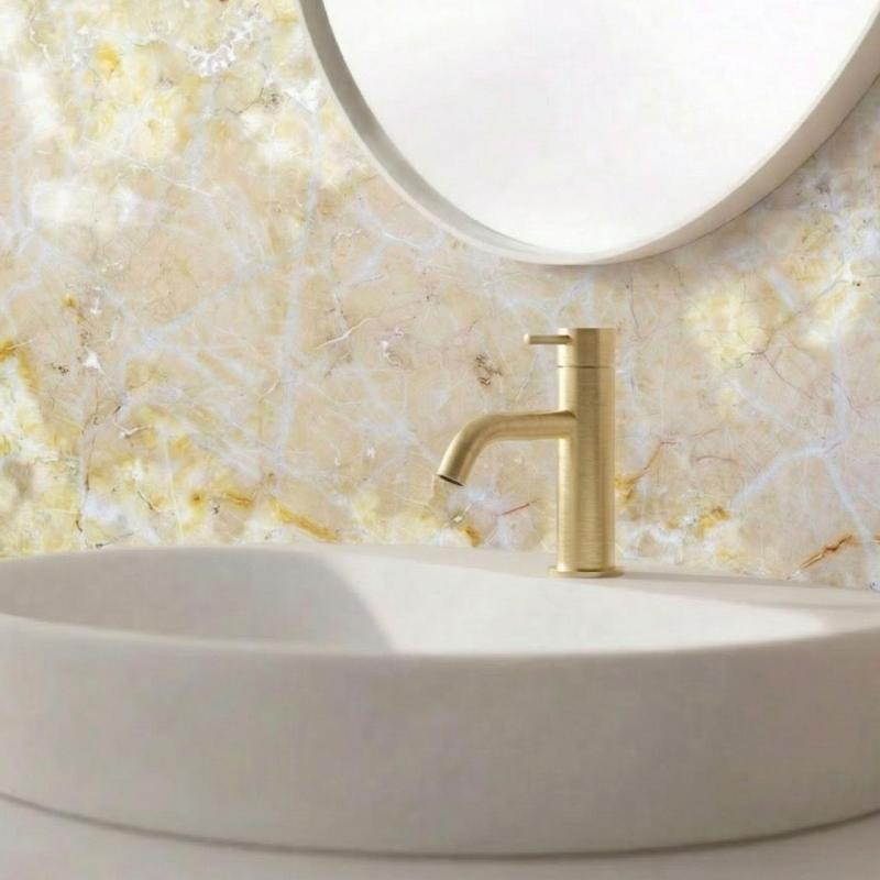 Grifo para lavabo Waterevolution Flow PVD cepillado oro claro T110WGE
