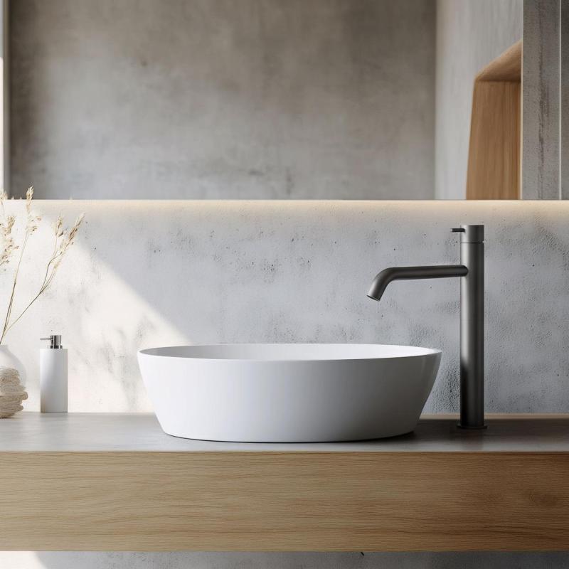 Grifo Waterevolution Flow para lavabos gris plomo T115GME