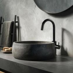 Grifo Waterevolution Flow para lavabo modelo alto negro mate T1121FPR