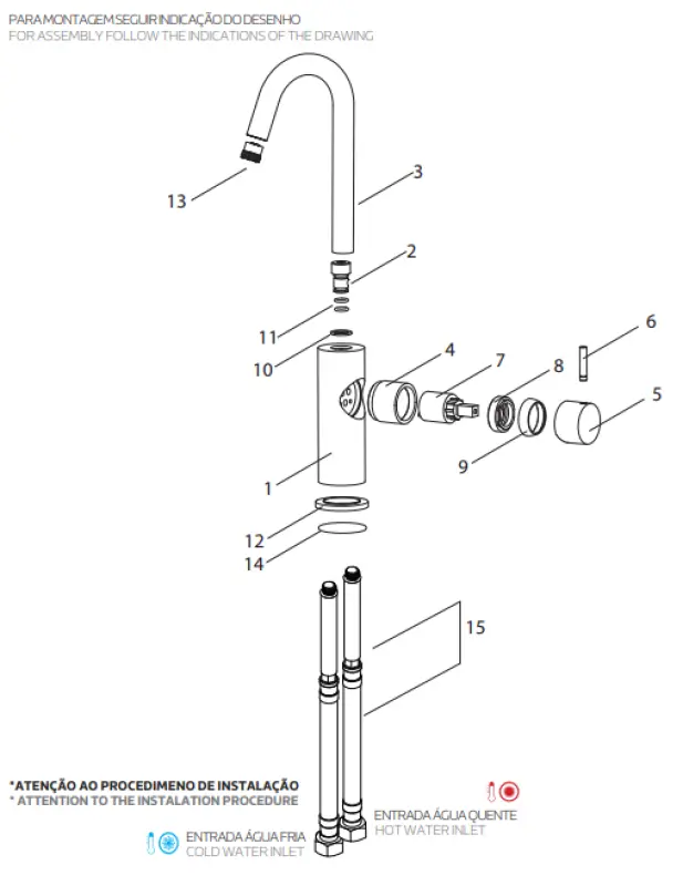 Grifo Waterevolution Flow para lavabo modelo alto negro mate T1121FPR
