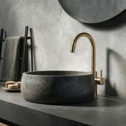 Grifo para lavabo Watervolution Flow, modelo alto, latón cepillado T1121FULE