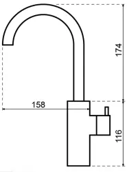 Grifo Waterevolution Flow para lavabo modelo alto latón satinado T1121FLE