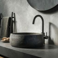 Grifo Waterevolution Flow para lavabo modelo alto PVD gris plomo T1121FGME