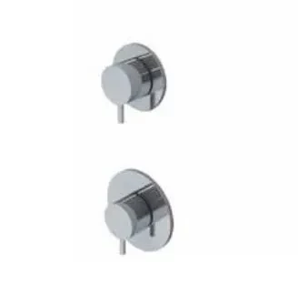Waterevolution Flow built-in shower thermostat with 1 diverter valve, chrome 1208920984