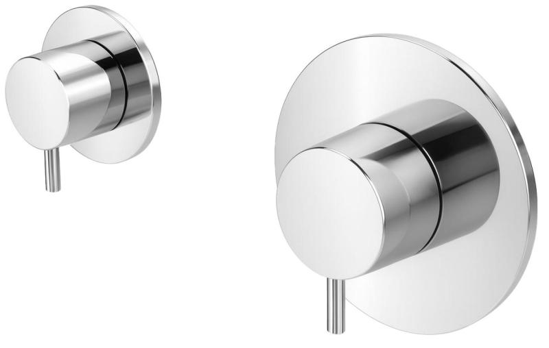 Termostato de ducha empotrado Waterevolution Flow con 1 grifo inversor cromado 1208920984