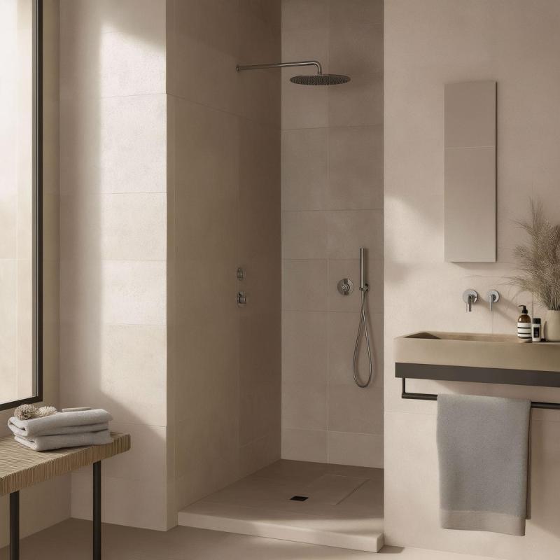 Termostato de ducha empotrado Waterevolution Flow con 1 grifo inversor cromado 1208920984