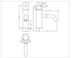 Grifo Waterevolution  Flow fuente PVD gris plomo T1101AGME