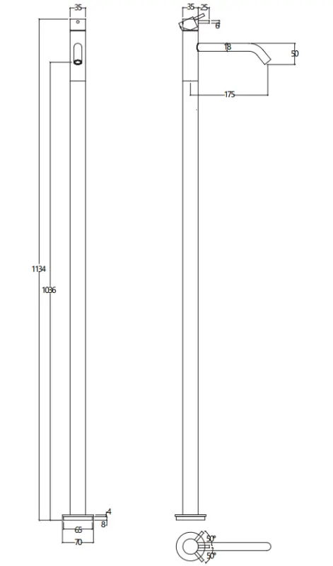 Grifo Waterevolution  Flow de lavabo independiente  acero inoxidable T113IE