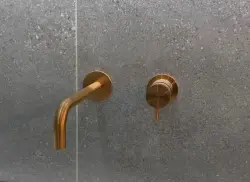 Grifo Waterevolution Flow monomando empotrado de lavabo  PVD Cobre satinado con caño 21cm T116CPE-21