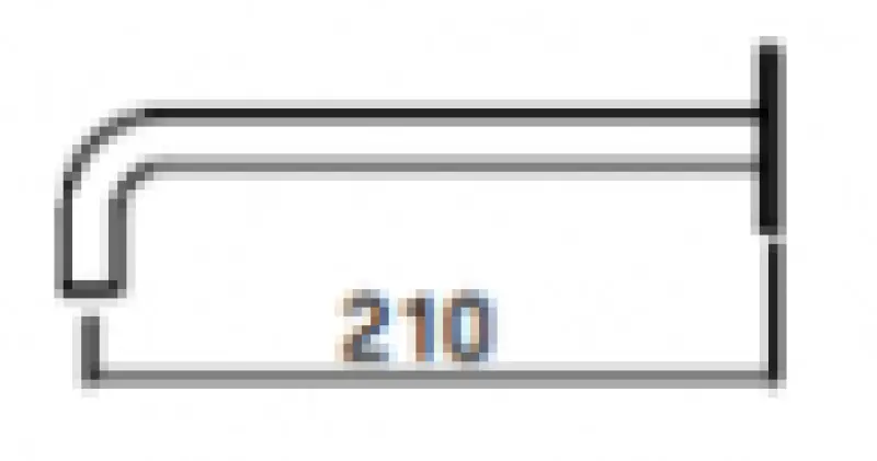 Grifo de lavabo empotrado Waterrevolution Flow PVD oro blanco con caño de 21 cm T116BWGE-21