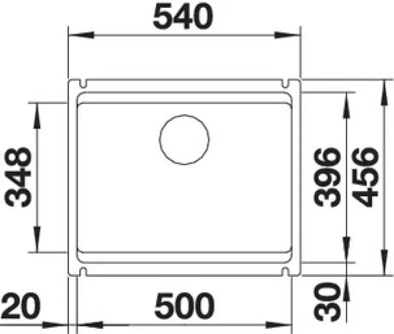 Blanco Etagon 500-U fregadero bajo encimera basalto 525154