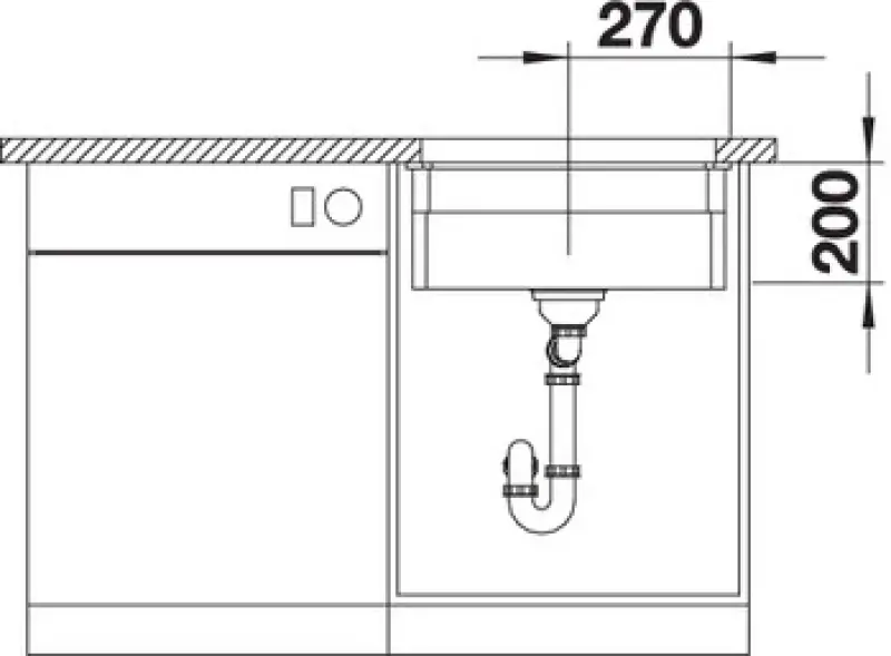 Blanco Etagon 500-U fregadero bajo encimera basalto 525154