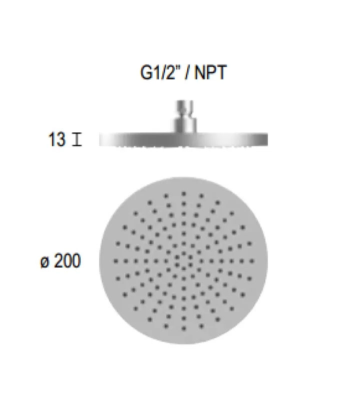 Ducha SB 316 de efecto lluvia redonda 20 cm PVD dorado 1208946726