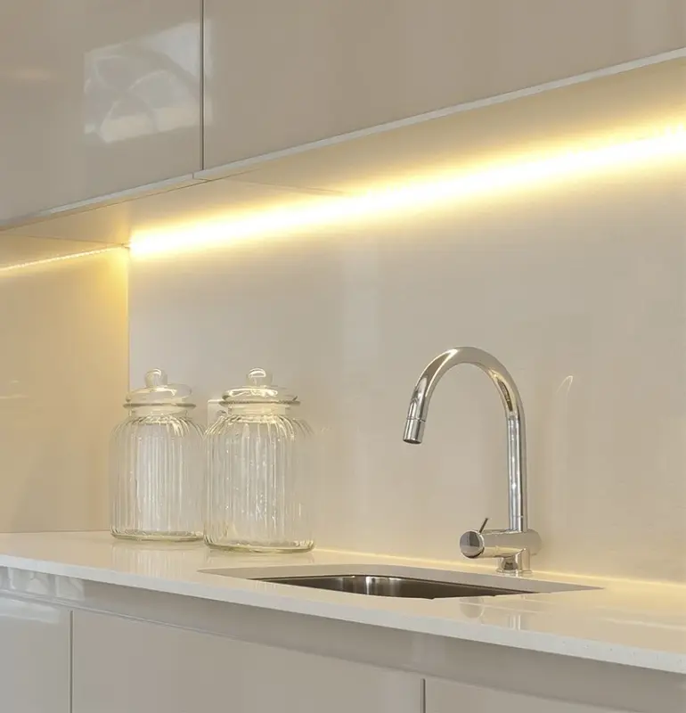 Grifo monomando de cocina Waterevolution Flow de acero inoxidable con caño extraíble T155IE