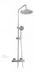 DEMM Shower combination thermostat with rain shower chrome 1208946965