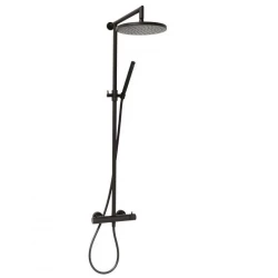 DEMM Shower combinación de ducha termostática con ducha de lluvia negro mate 1208946968