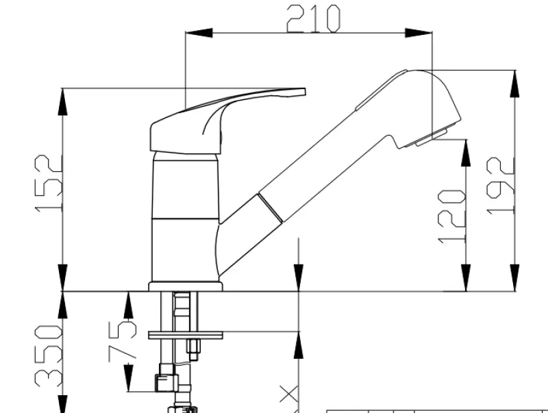 Grifo de cocina DEMM con caño extraíble con función de ducha a ras cromado 1208947359