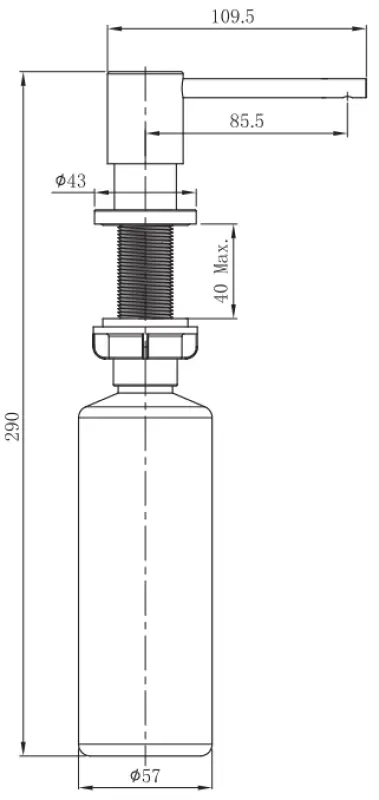 Dispensador de jabón empotrable de cocina PVD cobre 1208952331