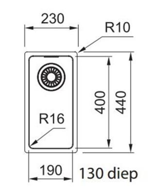 Franke Maris MRX 210.19 small stainless steel kitchen sink flush mounted 1270568037