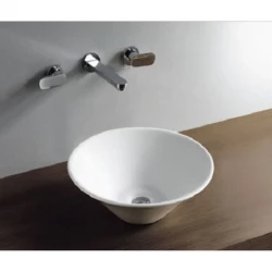 OUTLET Blusani Cera Lavabo redondo 42x42x15 cm blanco BS204405