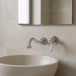 Mezclador PB Nostalgic de lavabo monomando empotrado Caño Vintage 21cm cromado