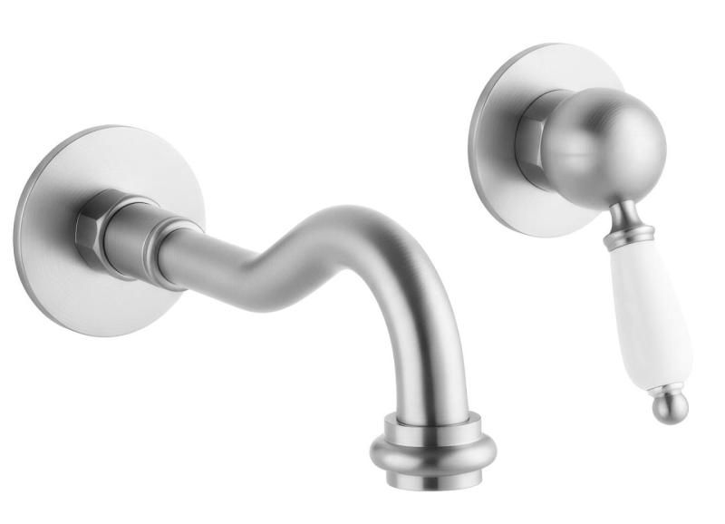 Mezclador PB Nostalgic Monomando de lavabo caño Vintage 21cm acero inoxidable