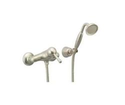 Conjunto de ducha nostálgico PB con ducha de mano, acero inoxidable montado en superficie